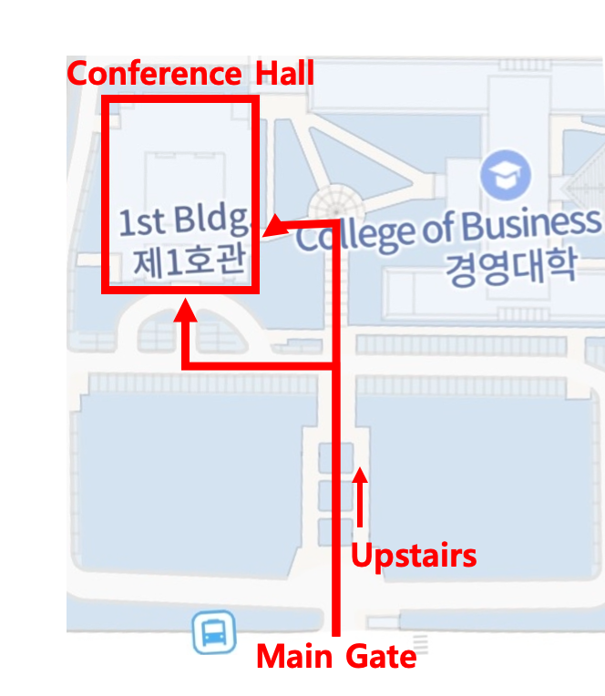 Map to conference hall
